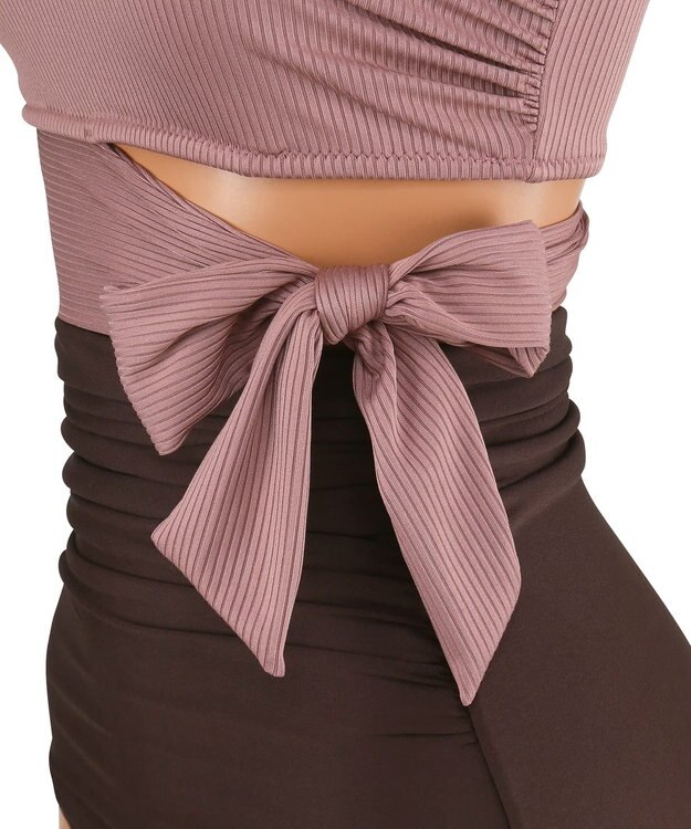 San-ai Resort（三愛水着楽園） 【SALE】【ナチュラルシェイプスイム　ライト】ノンワイヤービキニ　9M ピンク×ブラウン