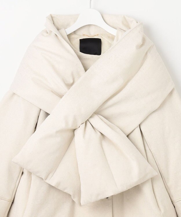 自由区 【カタログ掲載・Premium Collection】シャイニージャガード ダウンコート シャンパンベージュ