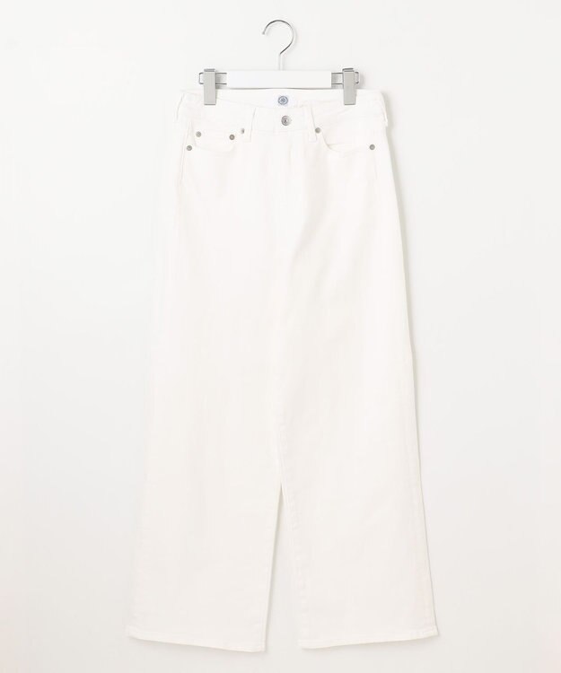 J.PRESS LADIES 【洗える】BASIC STRETCH DENIM ワイド ストレート デニム ホワイト系