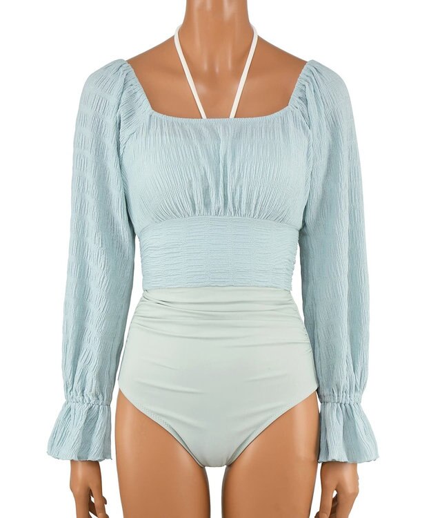 San-ai Resort（三愛水着楽園） 【SALE】トップス付き3点セット水着　9M　【San-ai Resort（サンアイリゾート）】 グリーン