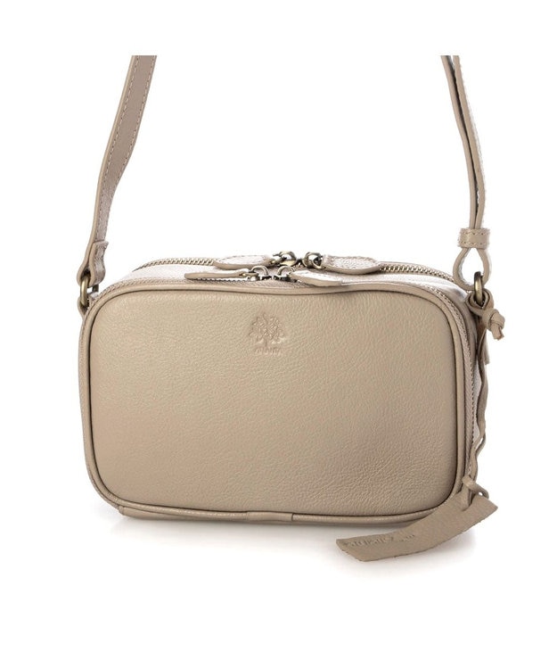 UNBILLION アトランタ ATLANTA / 牛革BOX型ウォレットショルダー グレージュ