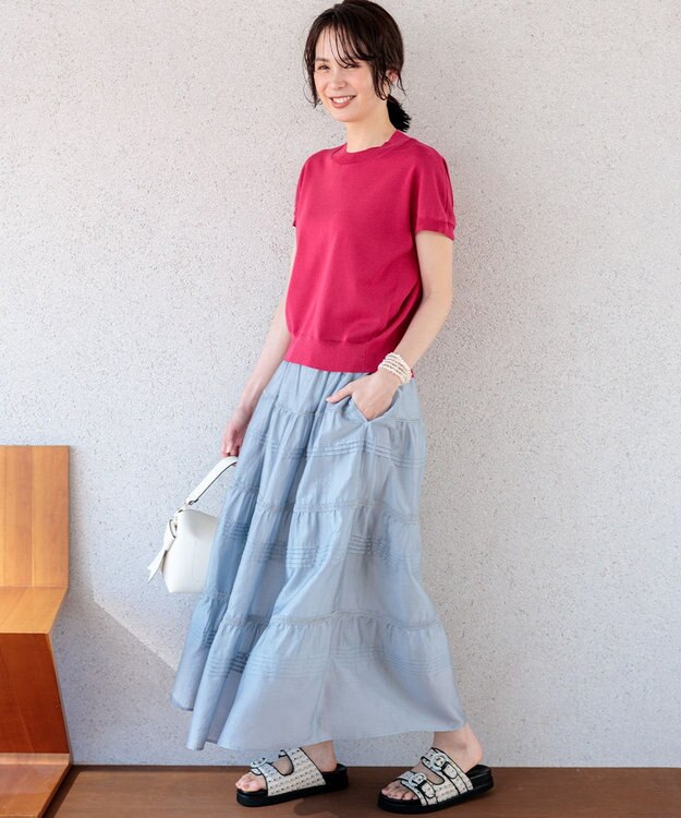 組曲 S 【先行予約】シアー ニットT チェリーローズ系