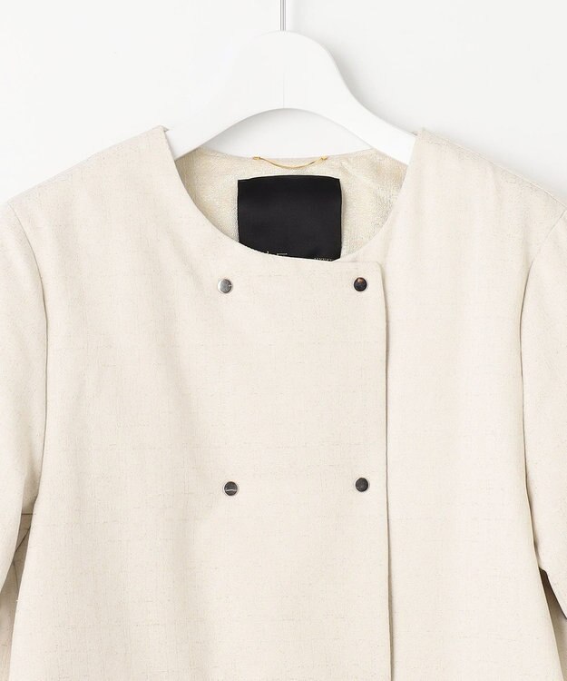 自由区 S 【カタログ掲載・Premium Collection】シャイニージャガード ダウンコート アイボリー系