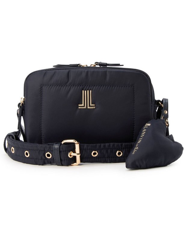 LANVIN en Bleu パッフィー ショルダーバッグ ネイビー