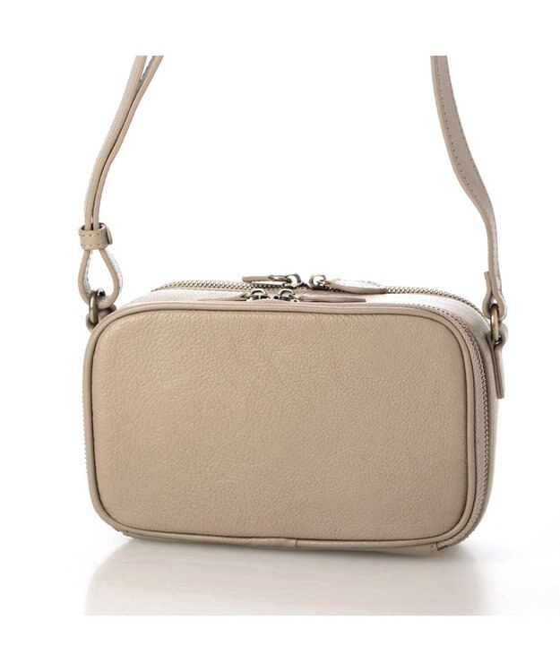 UNBILLION アトランタ ATLANTA / 牛革BOX型ウォレットショルダー グレージュ