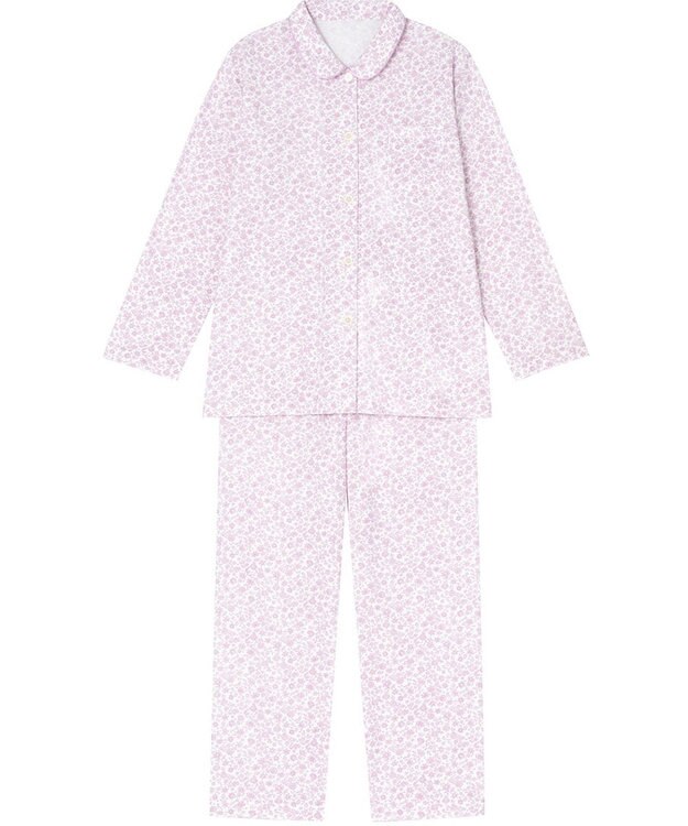 Wing 【パジャマ】 長袖・長ズボン 綿100％（表側・肌側） パイル素材（肌側） EP8093 ウイング／ワコール パープル