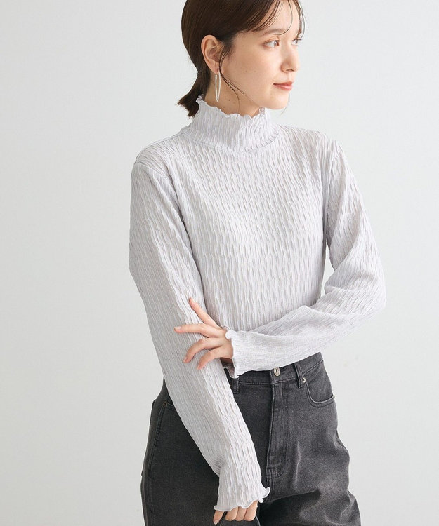 Green Parks ・Ｐｅｔｉｔ　Ｆｌｅｕｒ　ジャカードハイネックロンＴＥ Light Gray