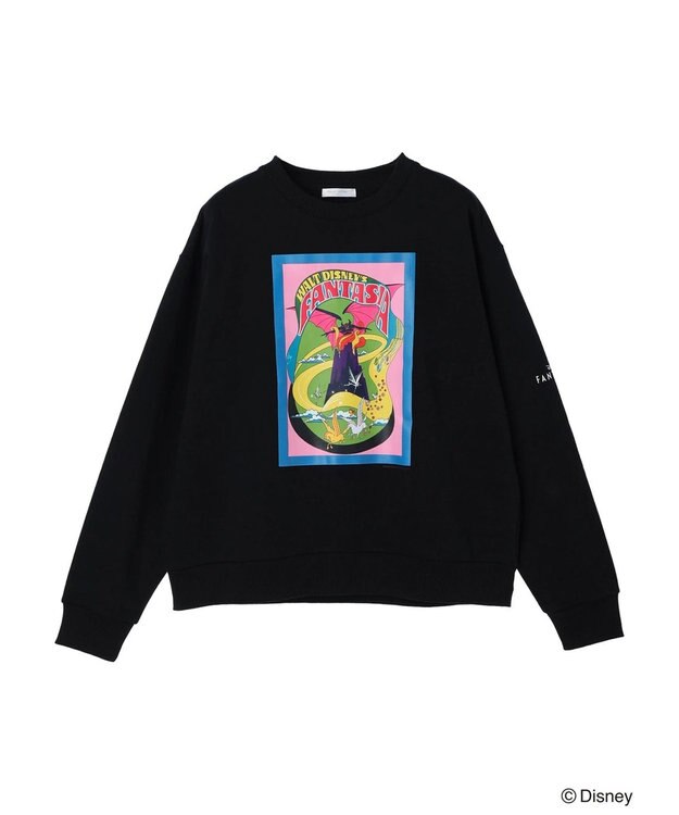 Green Parks ＦＡＮＴＡＳＩＡ／ポスタープリント裏毛プルオーバー Black