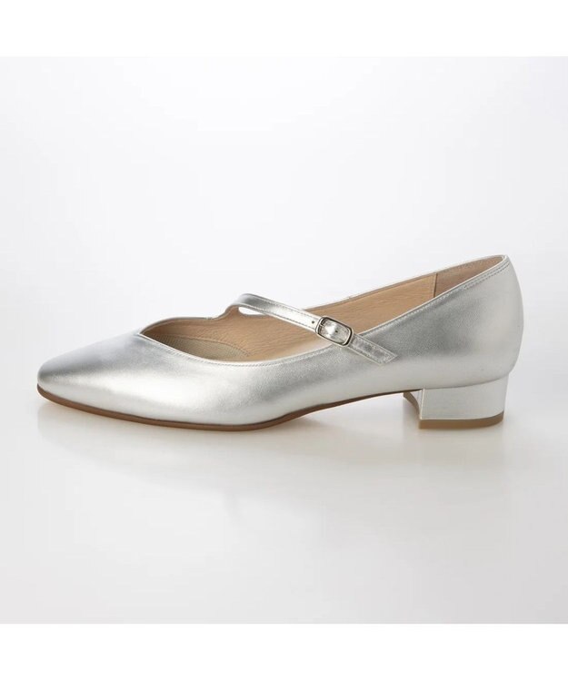 Riz raffinee <Riz raffinee>斜めストラップパンプス シルバー