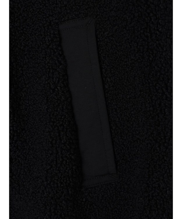 Green Parks ボアミドル丈ベスト Black