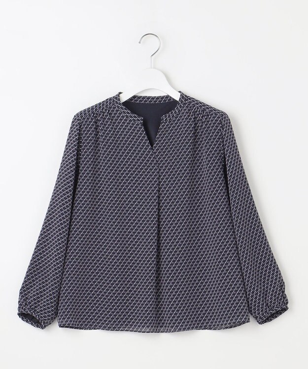 J.PRESS LADIES L Geometric Print カットソー ネイビー系5