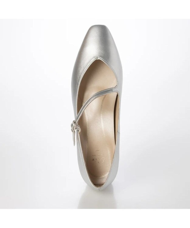Riz raffinee <Riz raffinee>斜めストラップパンプス シルバー