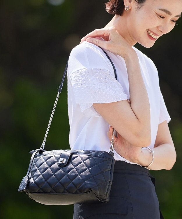 J.PRESS LADIES 【2way】キルティング ショルダー バッグ ブラック系