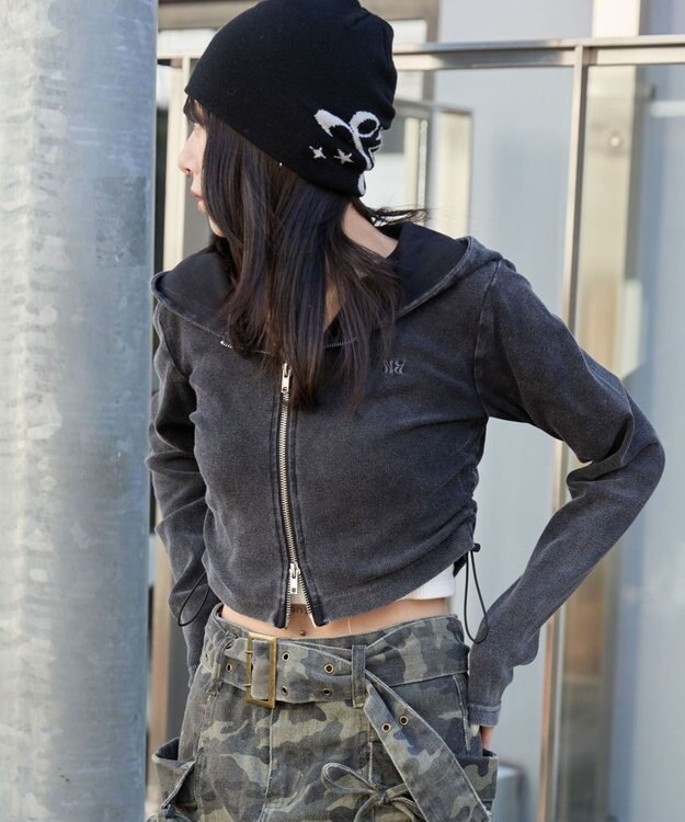 WEGO リブジップパーカー スミクロ