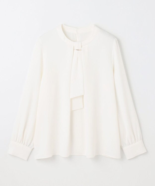 ANY L 【洗濯機可/2WAY】ボウタイブラウス オフ