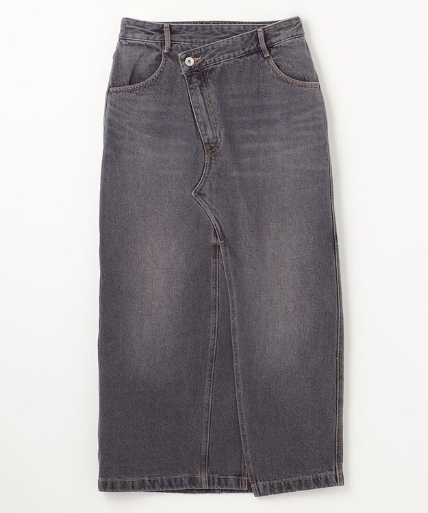 GRACE CONTINENTAL タイトデニムスカート ブラック