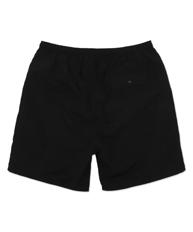 WEGO 【ウエストゴム/紐/速乾/洗濯可/SMLサイズ展開】ナイロンイージーショーツ ブラック