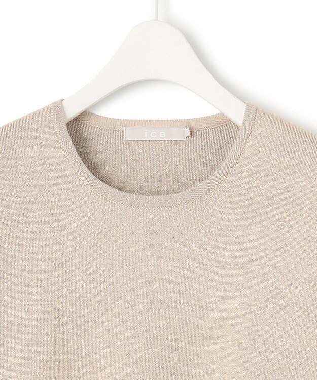 ICB 【洗える】 シャイニースムース プルオーバー ベージュ系