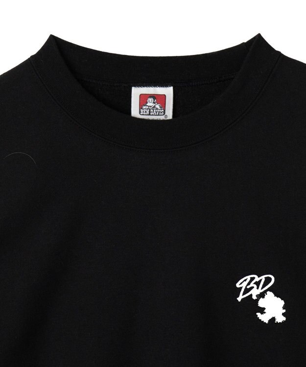 WEGO 【ユニセックス着用ITEM/裏起毛】別注BENDAVISワンポイントプルオーバー ブラック