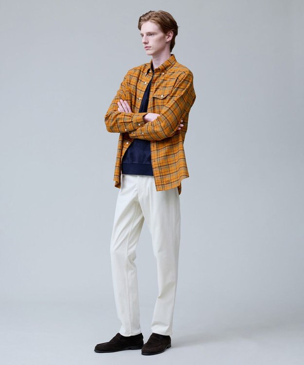 J.PRESS MEN 【ストレッチ】トリコットコーデュロイ5ポケット パンツ ホワイト系