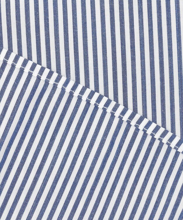 ANY スタンドネックブラウス ブルーロンスト