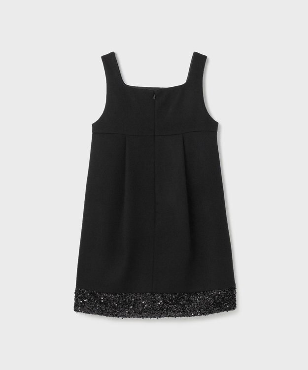 GRACE CONTINENTAL スパンコールヘムミニワンピース ブラック