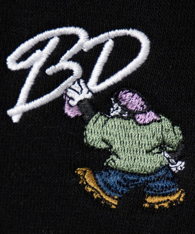 WEGO 【ユニセックス着用ITEM/裏起毛】別注BENDAVISワンポイントプルオーバー ブラック