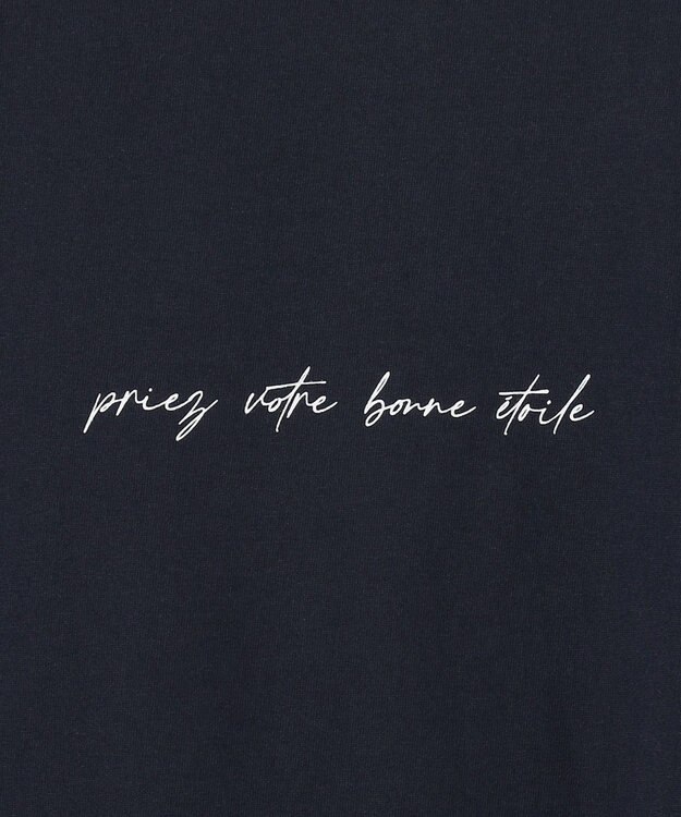 ANY SIS サテンコンビロゴ Tシャツ ネイビー