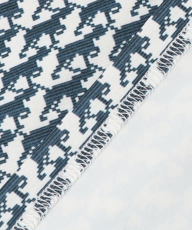 23区GOLF 【MEN】【吸水速乾/UVカット】ハウンドトゥース柄シャツ ホワイト系5