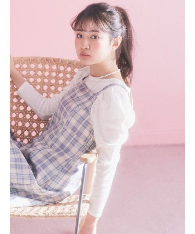 earth music&ecology パフスリーブクレープリブインナー Off White