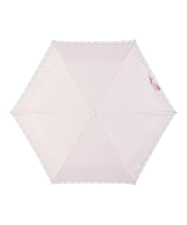 MOONBAT estaa 晴雨兼用 折りたたみ傘 オーガンジーマーガレット 日傘 遮光 遮熱 UV ペールピンク