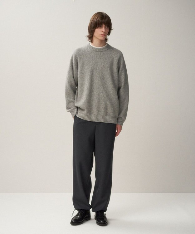 ATON LAMBS WOOL | クルーネックセーター - UNISEX GRAY