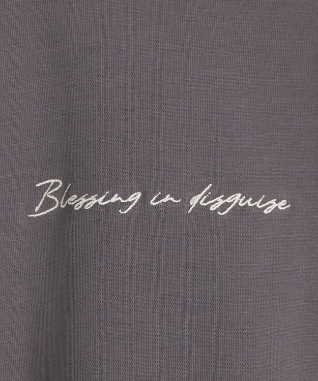 ANY L オーガビッツ刺繍ロゴＴシャツ チャコール