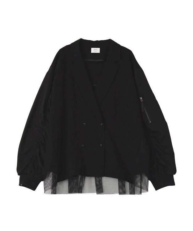 YECCA VECCA 異素材MIXテーラードジャケット Black