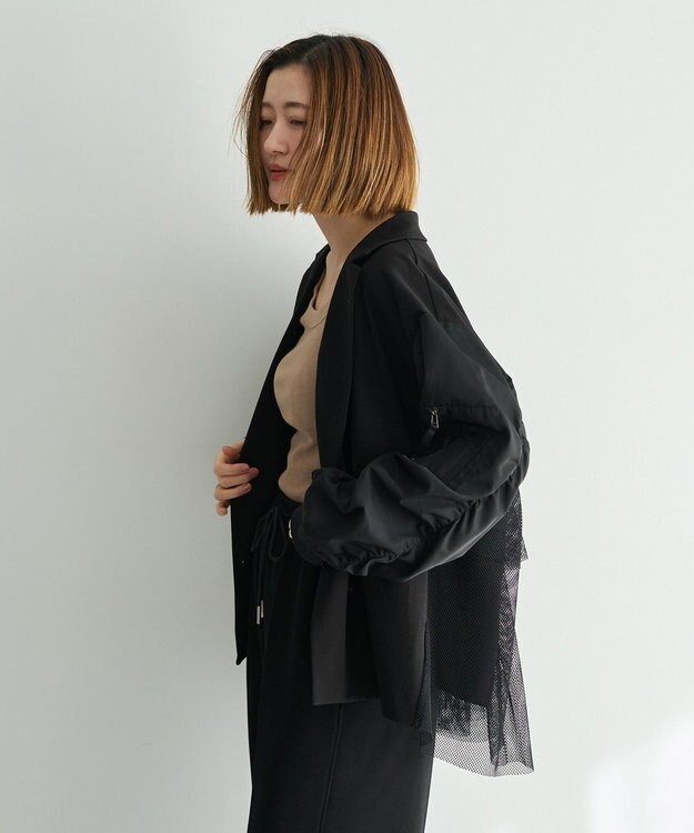 YECCA VECCA 異素材MIXテーラードジャケット Black