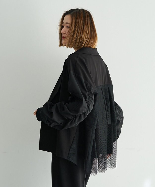 YECCA VECCA 異素材MIXテーラードジャケット Black