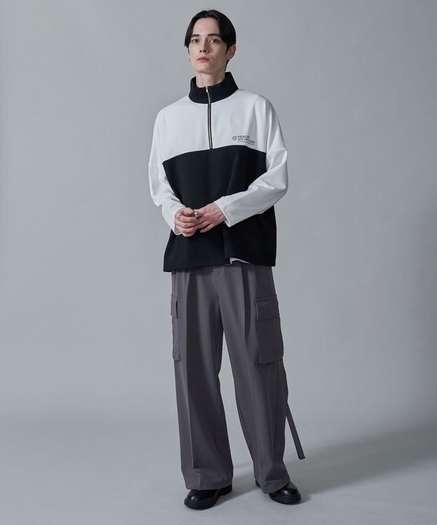 WEGO ドルマンポンチハーフZIPT（LS） ホワイト