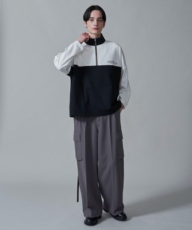 WEGO ドルマンポンチハーフZIPT（LS） ホワイト