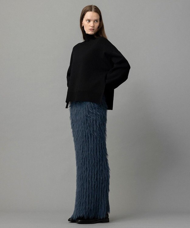 NAVE 【ReNAVE・洗える】スムースニット プルオーバー ブラック系