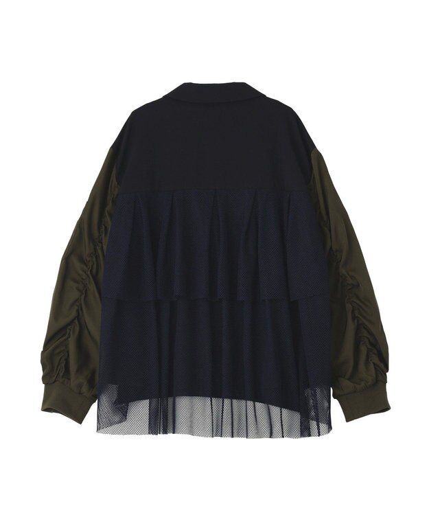 YECCA VECCA 異素材MIXテーラードジャケット Navy