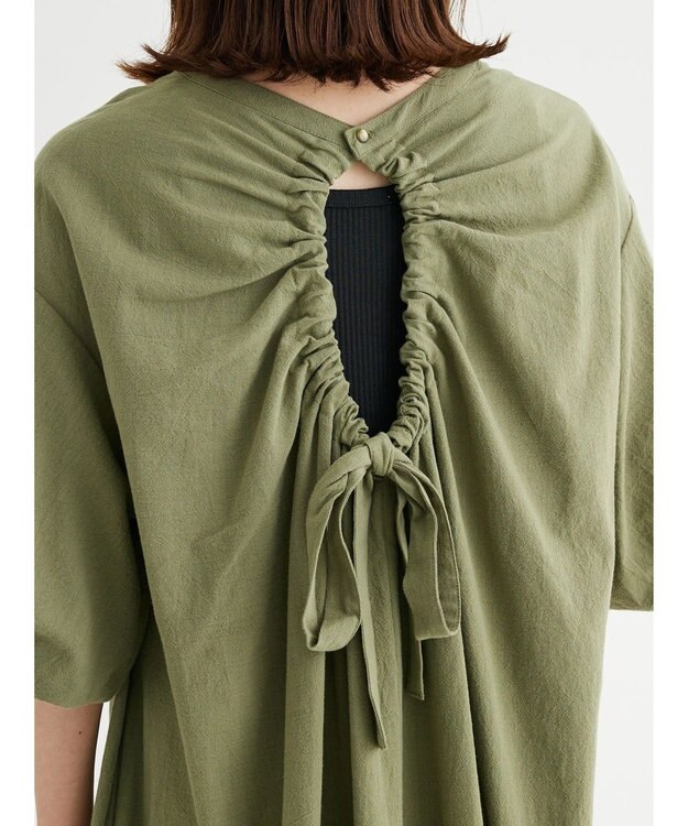 Green Parks ・ＥＬＥＮＣＡＲＥ　ＤＵＥ　バックリボンワンピース Khaki