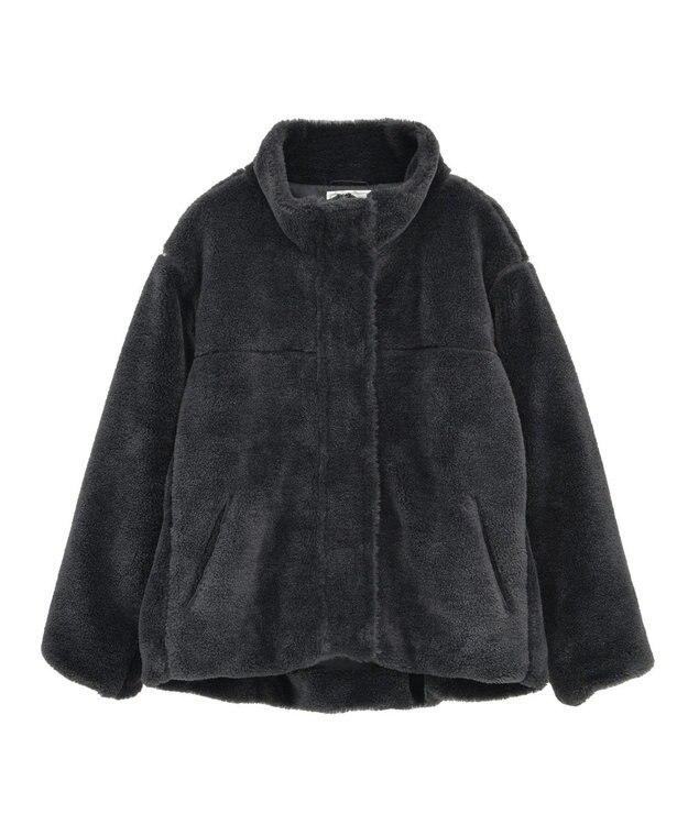 AMERICAN HOLIC スタンドベア風ボアコート Charcoal Gray