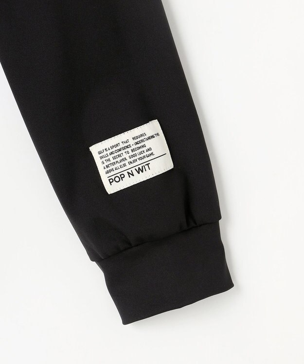 PW CIRCULUS 【吸水速乾 / UV遮蔽率99.9% UVカット / ストレッチ】【WOMEN】アニマルグラフィックロングスリーブモックT ゴルフウェア レディース ブラック系