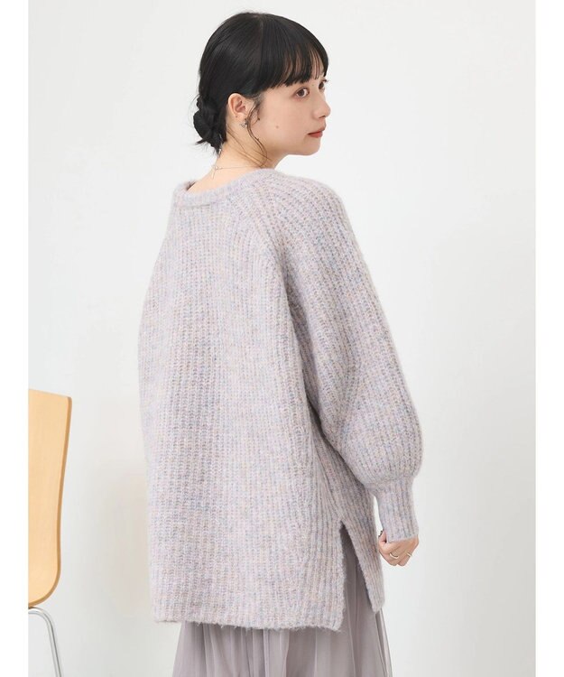 earth music&ecology ふわふわメランジチュニック Lavender