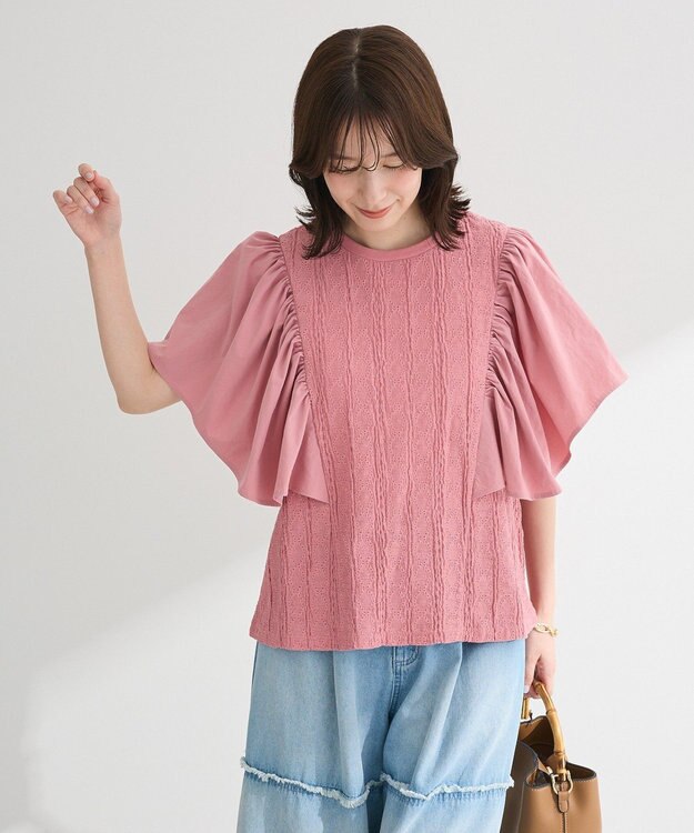 Green Parks ・ＳＵＧＡＲ　ＳＰＯＯＮ　ラッフルスリーブＴＥＥ Off White