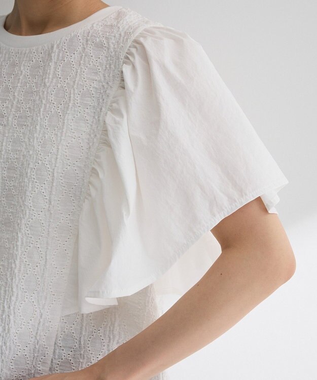 Green Parks ・ＳＵＧＡＲ　ＳＰＯＯＮ　ラッフルスリーブＴＥＥ Off White