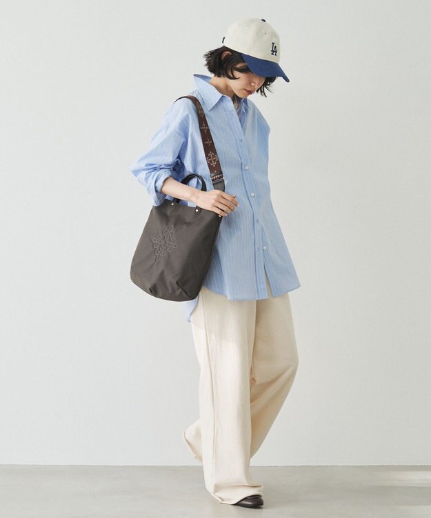 russet 《3/4～価格改定》スリム2WAYトートバッグ <コーデュラナイロン>(CE-1404-WEB) D.Brown