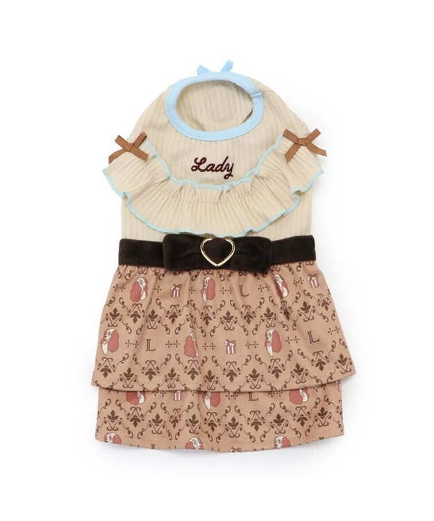 PET PARADISE ディズニー わんわん物語 レディ ワンピース 《モノグラム柄》 小型犬 モノグラム柄