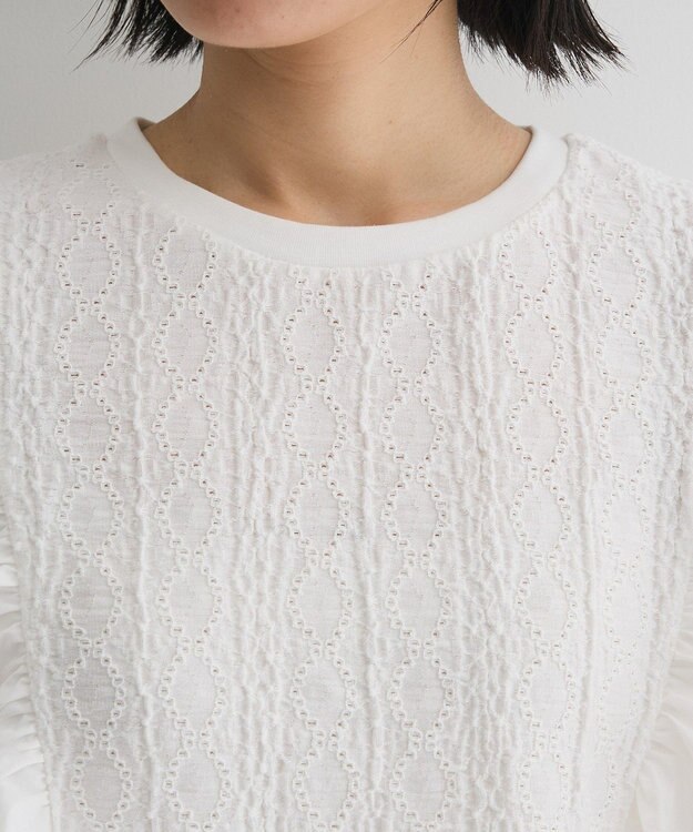 Green Parks ・ＳＵＧＡＲ　ＳＰＯＯＮ　ラッフルスリーブＴＥＥ Off White