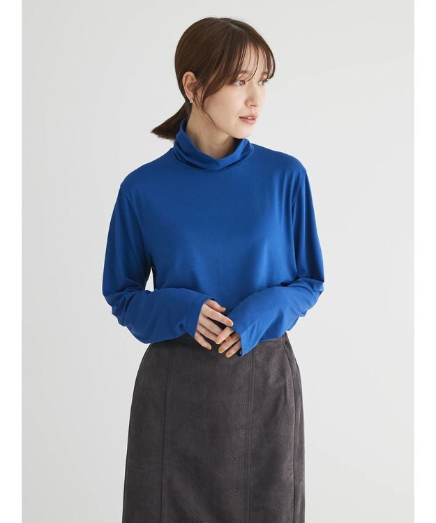 Green Parks 吸湿発熱タートルカットソー Blue